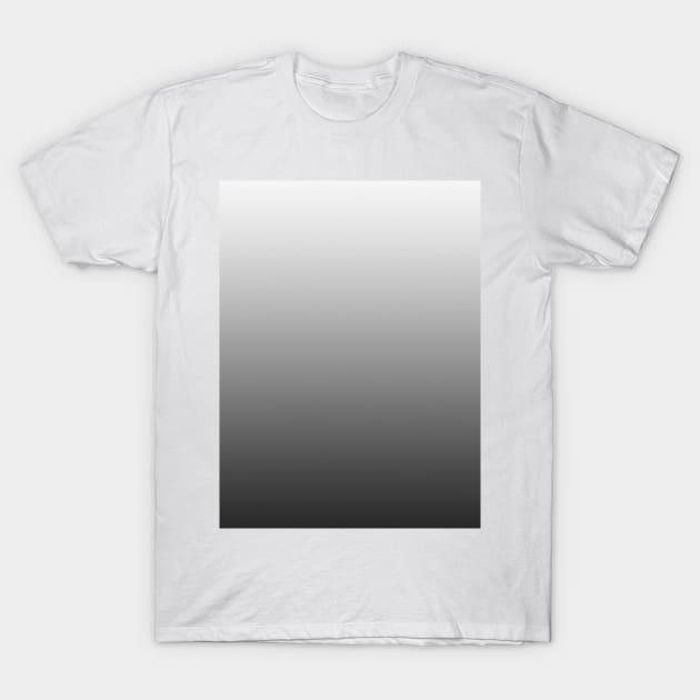 black white gradient background color T-Shirt by Spinkly